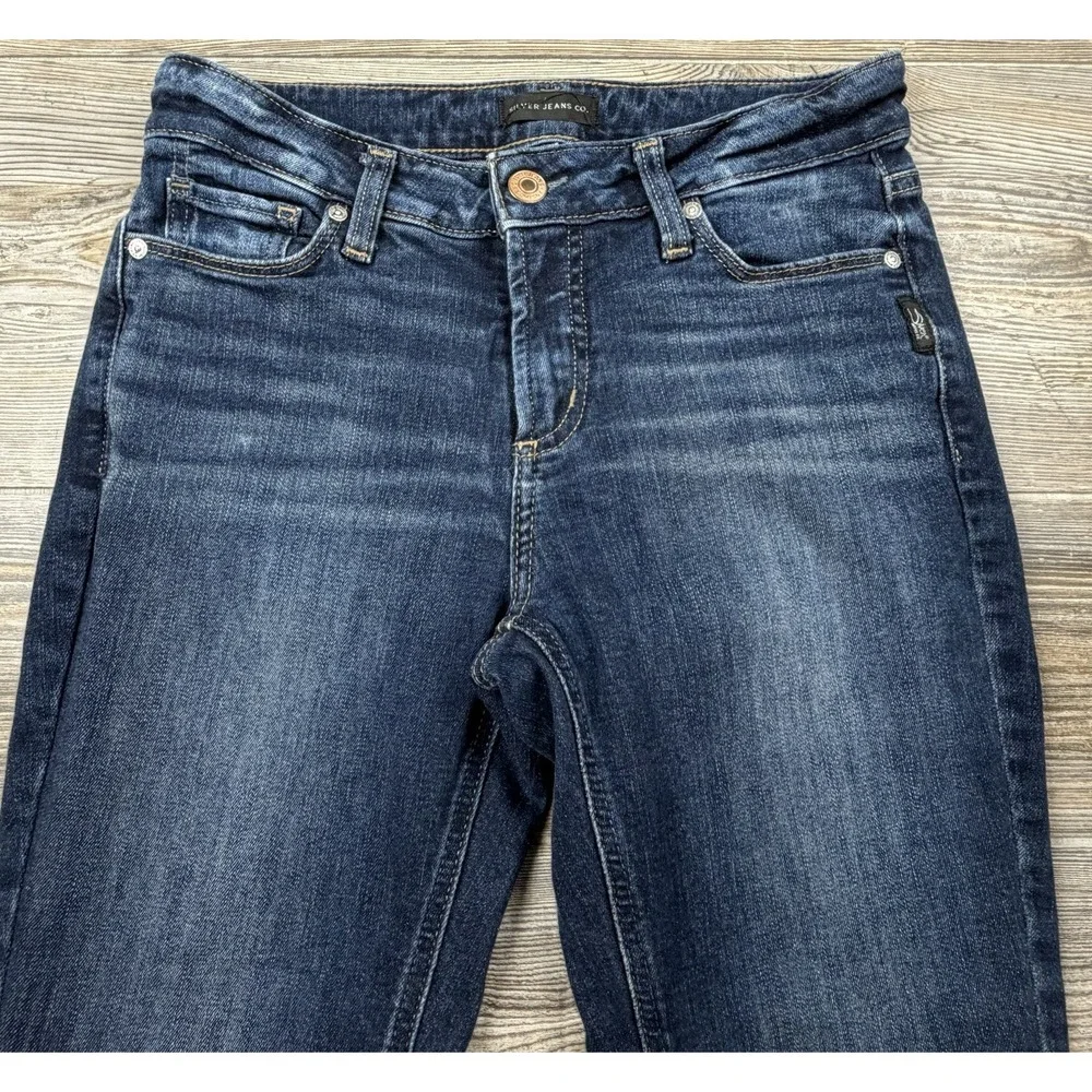 Silver Jeans Co Elyse Skinny Crop Medium Wash Jeans W27 L26 Fits 29x26